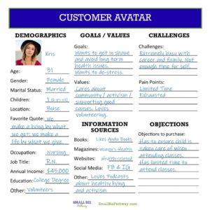 customer avatar sample