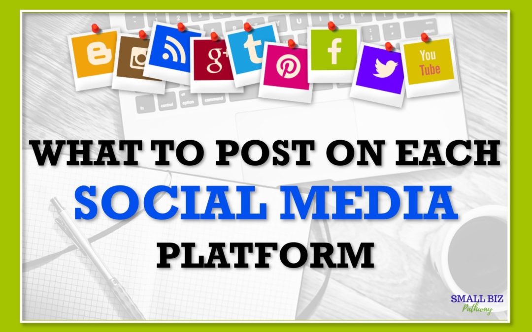 WHAT TO POST ON EACH SOCIAL MEDIA PLATFORM